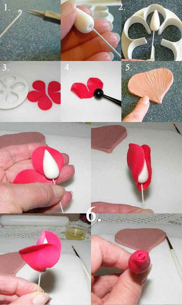 Цветы из пластилина поэтапно